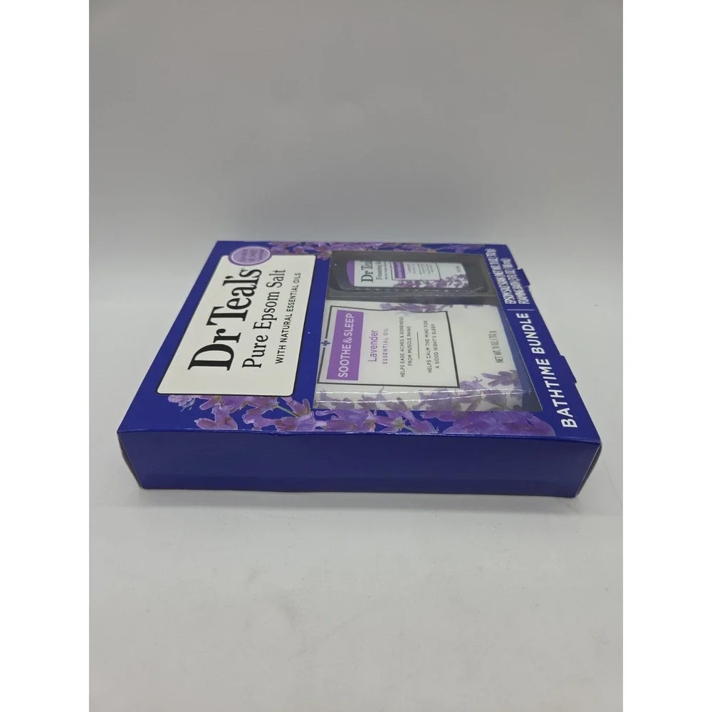 3x Dr Teal's Pure Epsom Salt Soak & Foaming Bath Lavender Essential Oil Gift Set